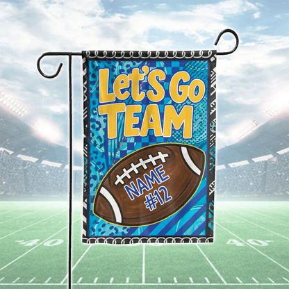Custom Team Football Garden Flag, Personalized Football Yard Flag with Name Number