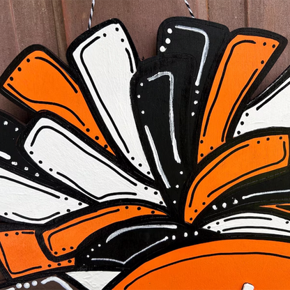 Hand Painted Custom Personalized Football Cheerleader Game Day Door Hanger