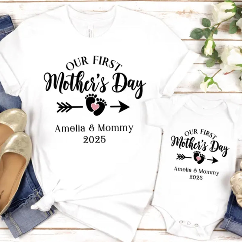 Personalized Mothers Day Shirt, Our First Mothers Day, My 1st Mothers Day