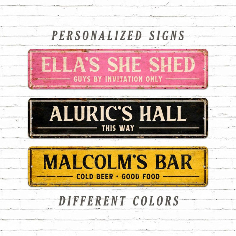 Personalized Metal Sign, Custom Text Sign