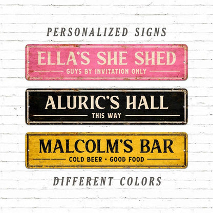 Personalized Metal Sign, Custom Text Sign