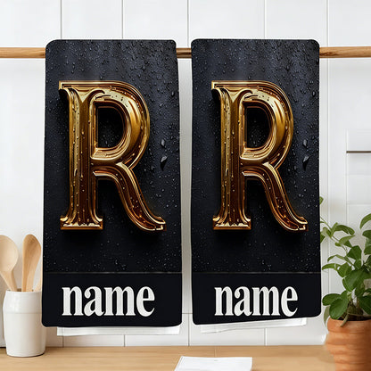 2pcs Customizable Text Towel, Name Custom Towel