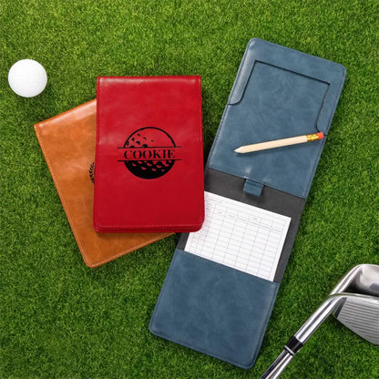 Leather Golf Scorecard Holder Yardage Book Cover