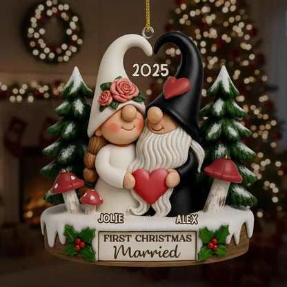 Custom Acrylic Christmas Couple Ornament 2025