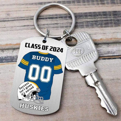 Senior Class of 2025 Keychain, Graduation Keychain, Football Keychain