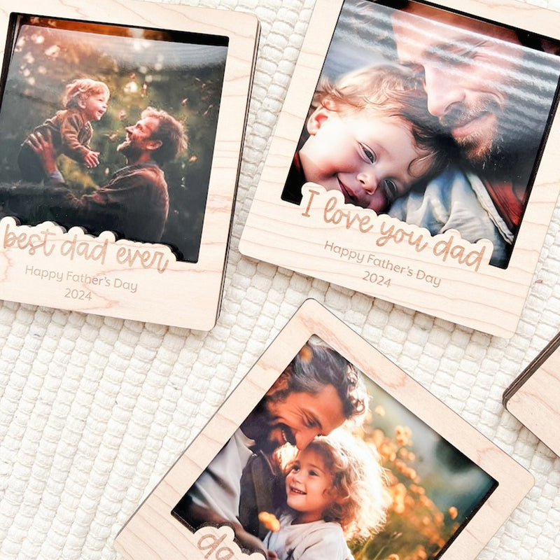 Personalized Fridge Magnet, Custom Photo Frame, Father’s Day Frame