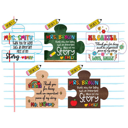 Personalized Teacher Appreciation Gift Puzzle Piece, Custom Acrylic