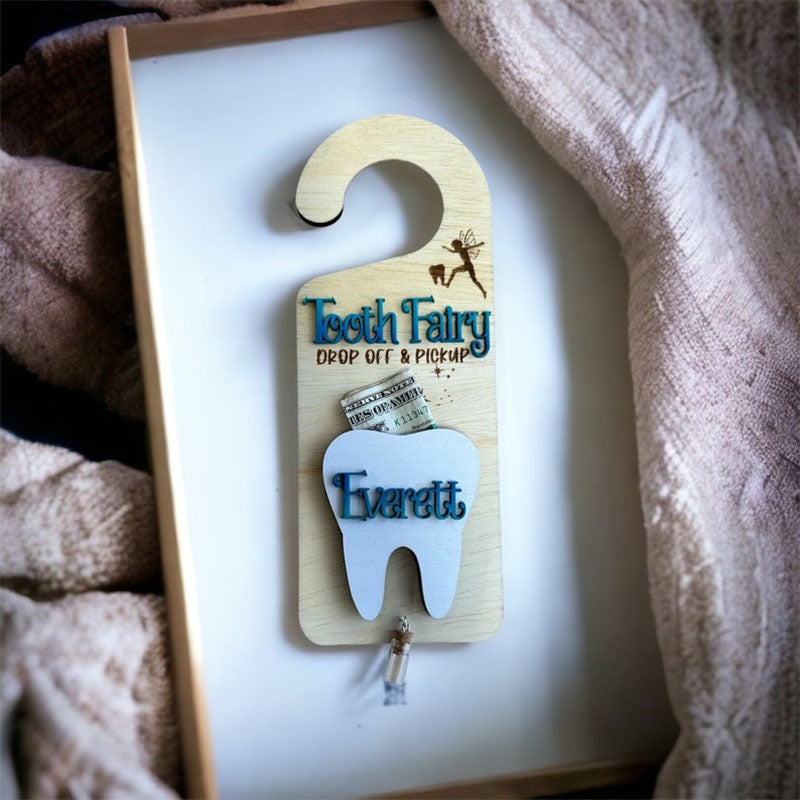 Tooth Fairy Door Hanger Personalized Boy Girl
