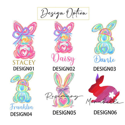 Personalized Easter Tote Bag: Bunny Design, Kids Easter Basket