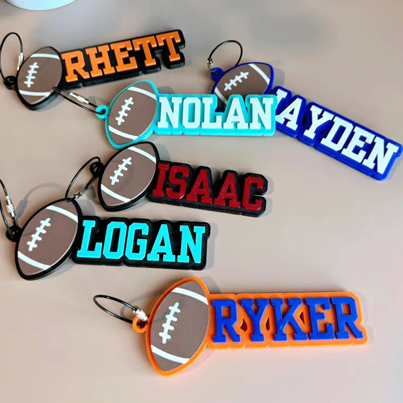 Personalized Soccer Football  Basketball  Name Keychain | Backpack Tags, Bag Tag