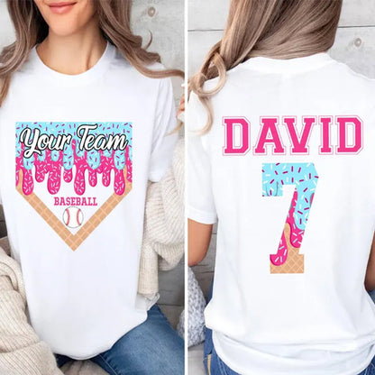 Custom Baseball Drip Mama Shirt,Team Mom T Shirt with Kid Name number