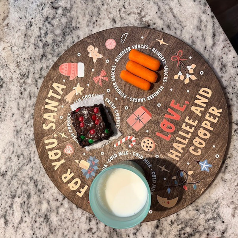 Santa Cookie Tray, Personalized Christmas Cookie Tray for Santa