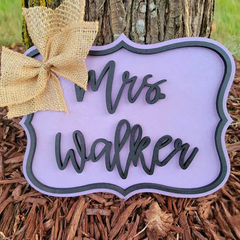 12" Teacher Door Hanger / Teacher Gift / Personalized Teacher Sign