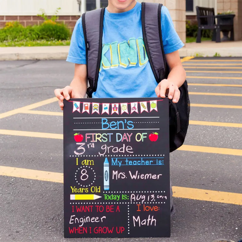 First Day of School Sign, Real Reusable First Day of School