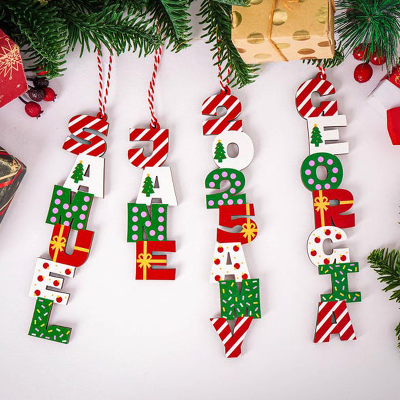 Custom Alphabet Christmas Ornament,Christmas Name Letter Ornament