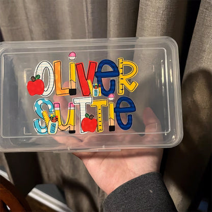 Personalized Pencil Boxes - Pencil Pouch - Pocket Folder with Prongs