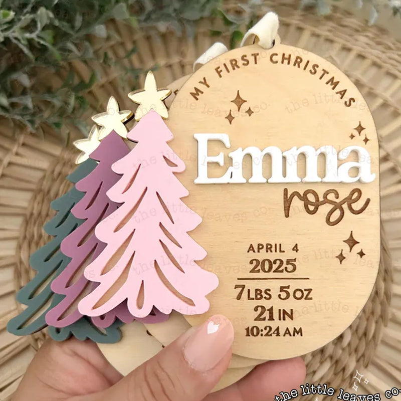 Personalized Baby Ornament Gift for Christmas My First Christmas Custom Name Ornament