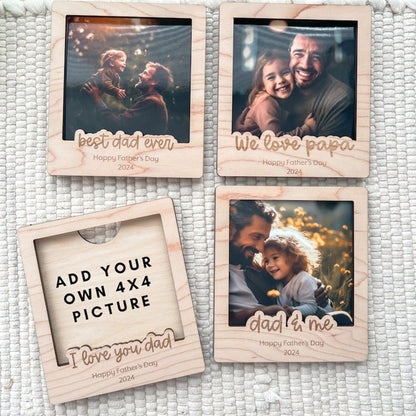 Personalized Fridge Magnet, Custom Photo Frame, Father’s Day Frame