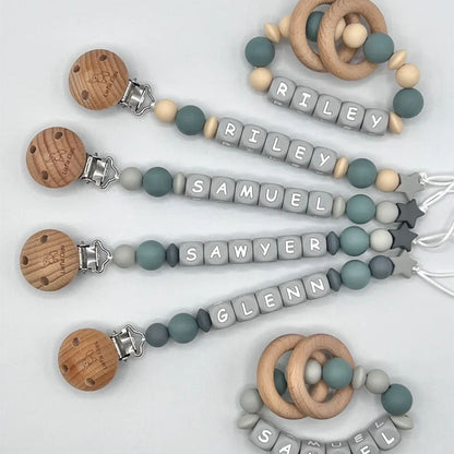 Pacifier Clip Personalized, Pacifier Holder, Binky Clip, Baby boy gift