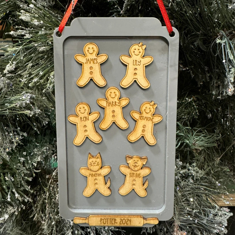 Custom Gingerbread Family Christmas Ornament 2025