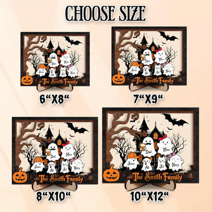 Halloween Ghost Family Personalized, Our Boo Crew, Halloween Family Sign