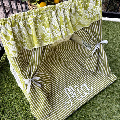 Personalized Cat Tent Custom Embroidered Name