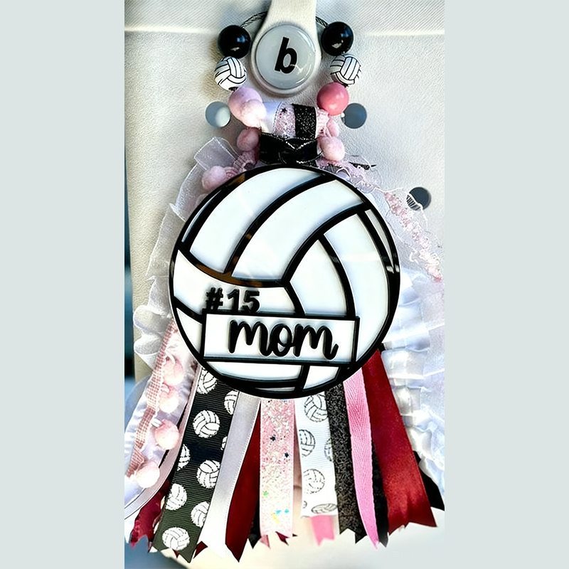 Custom Volleyball Tassel Charm for Bogg Bag