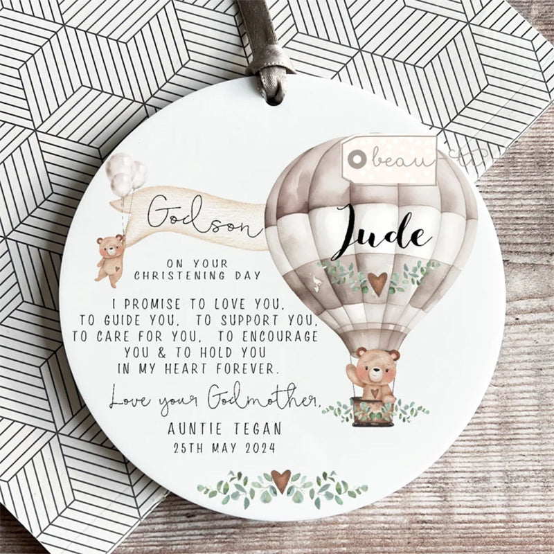 Personalised Promise to Godchild Christening Baptism Gift Baby