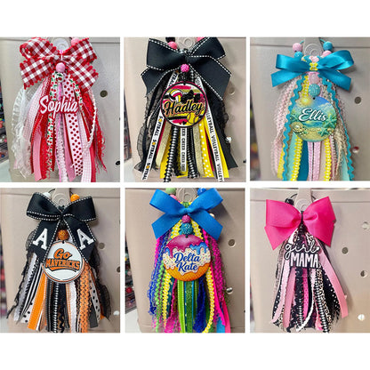 Custom FULL Ribbon Bag Tassel | Bogg Bag Tassels | Sports Ribbon Tassel