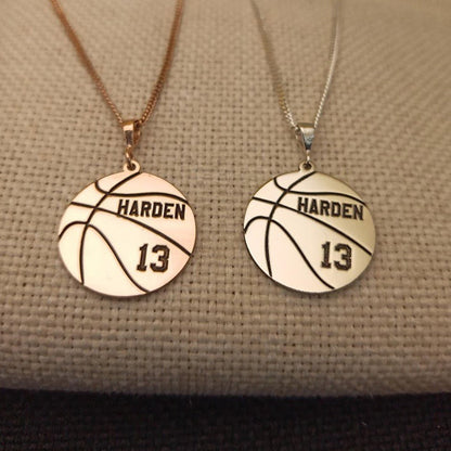 Basketball Necklace Personalized, Custom Basketball Necklace