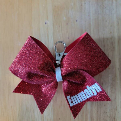 Custom Glitter Bow keychains and/or Wristlets