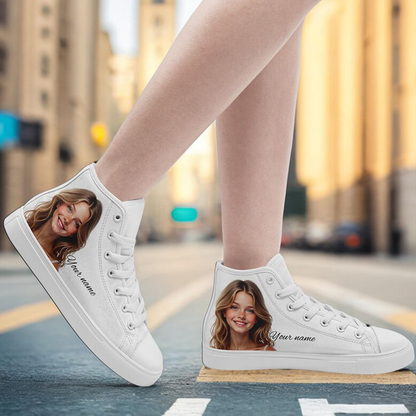 Custom High Top Sneakers: Personalized Photo Canvas Shoes