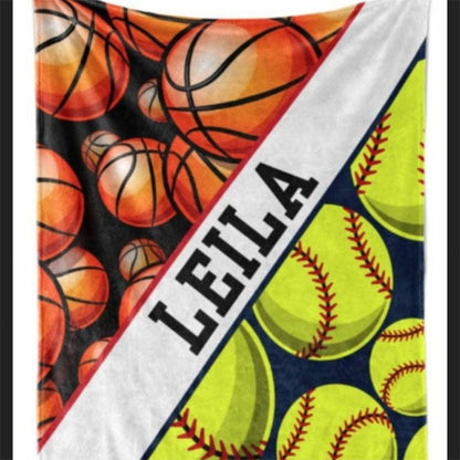 Multi Sport - Blanket or Wall Flag - Personalized - Multiple Sizes - Gift for athletes - Fan Gear