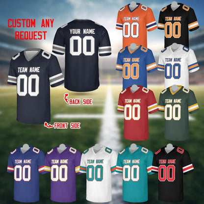 Personalized American Football Jersey, Custom Name Number Matching Team Jersey