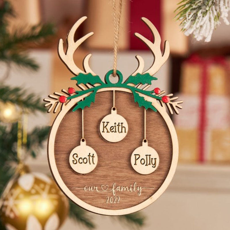 Custom Family Ornament,Personalized Christmas Ornament,Family Christmas Ornament,Home Sign Ornament,Family Christmas Gift
