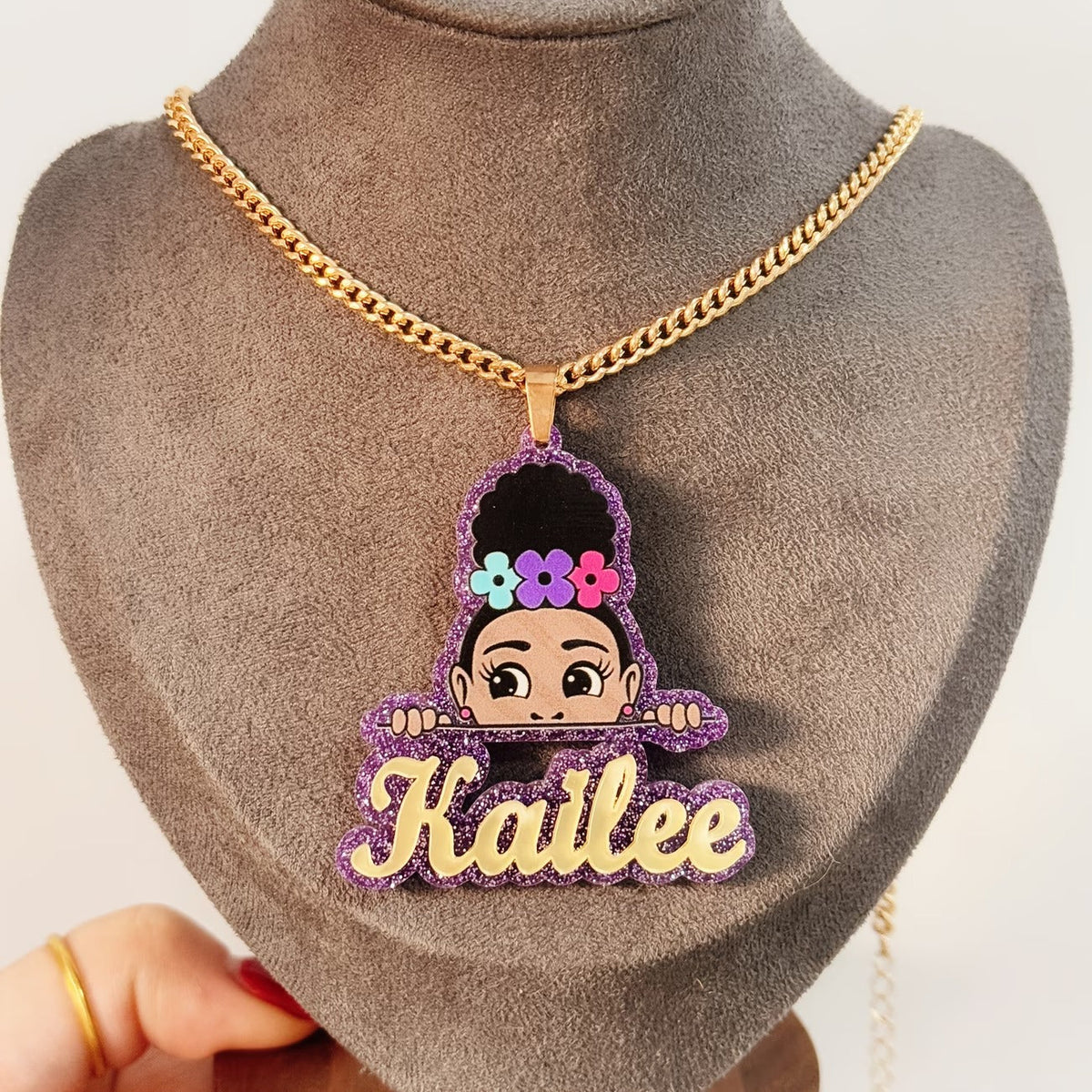 Custom Acrylic Name Necklace Featuring