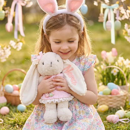 Personalized Embroidered Bunny Plush Baby Gift – Custom Stuffed Rabbit