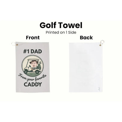 Personalized Custom Golf Towel for Dad with Child's Photo