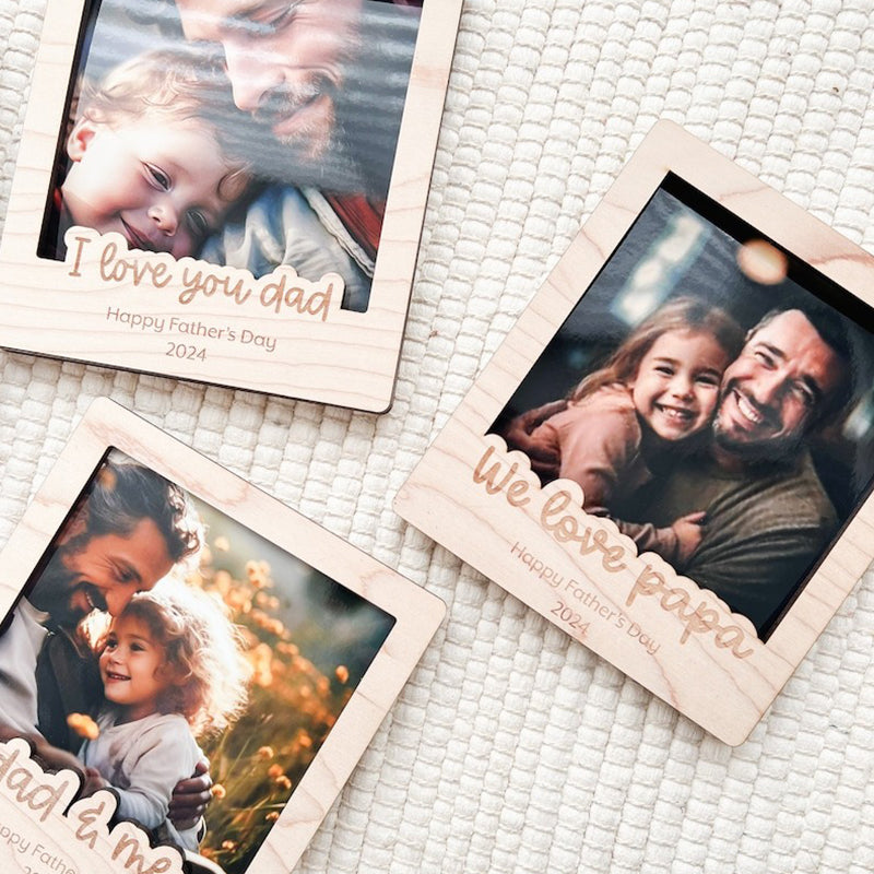 Personalized Fridge Magnet, Custom Photo Frame, Father’s Day Frame