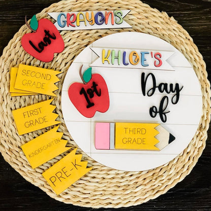 Back To School Sign, Interchangeable School Sign, School Milestone Sign