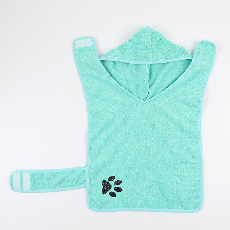 Personalized Dog Robe - Embroidered Dog Robe - Hooded Robe Towel for Dogs