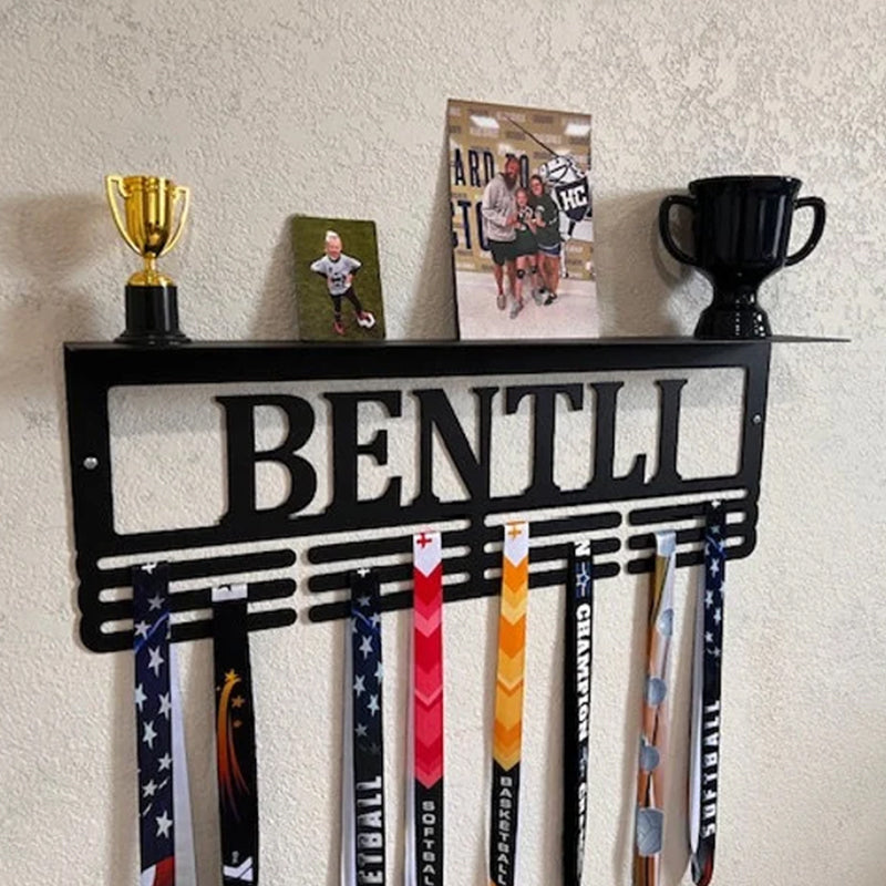 Custom Name Medal Hanger and Trophy Shelf