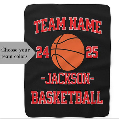 Personalized Basketball Blanket Custom Basketball