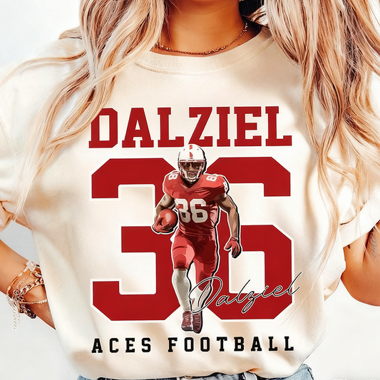 Custom Name and Number Football Player Shirt