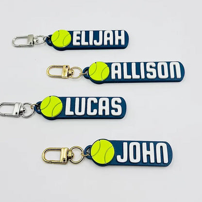 Tennis personalized keychain tennis custom bag tag gifts tennis