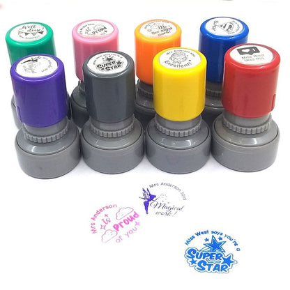 Custom teacher stamp, Unique design Teacher stamp. You pick ink color