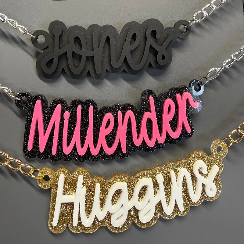 Custom Name Chain for Camino Bag, Acrylic Bag Charm, Personalized Tote Tag