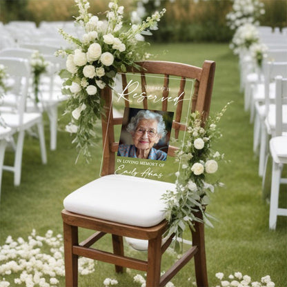 Personalized Memorial Plaque, In Loving Memory Wedding Decor, Sympathy Gift, Memorial Acrylic Wedding Sign