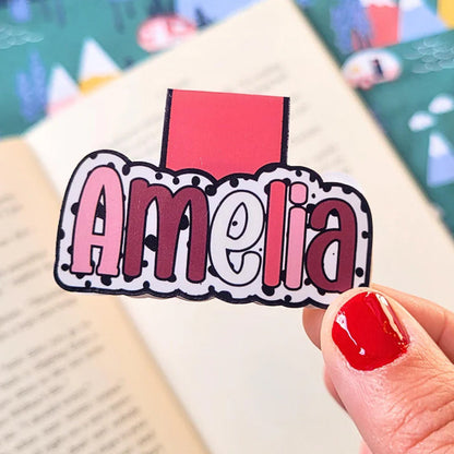 Personalized Name Magnetic Bookmark, Book Lover Gift