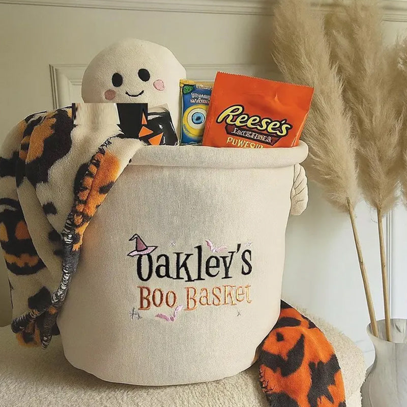 Personalized Boo Basket. Personalised Hamper Halloween Candy